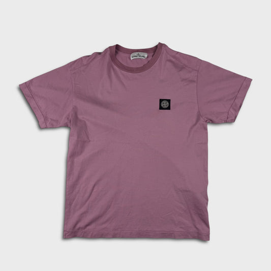 Stone Island Pink Compass Logo T-Shirt M