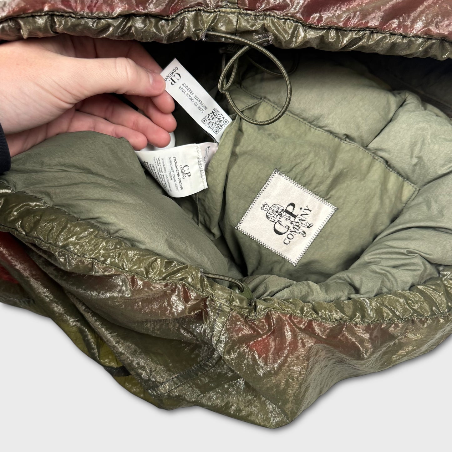 CP Company Burgundy / Green Kan-D Puffer Jacket M