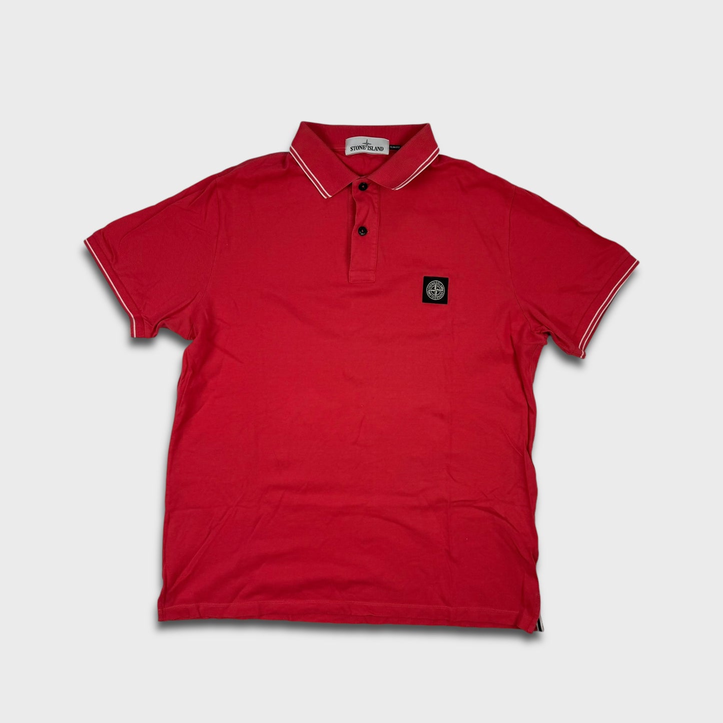 Stone Island Pink / Red Polo Shirt XL