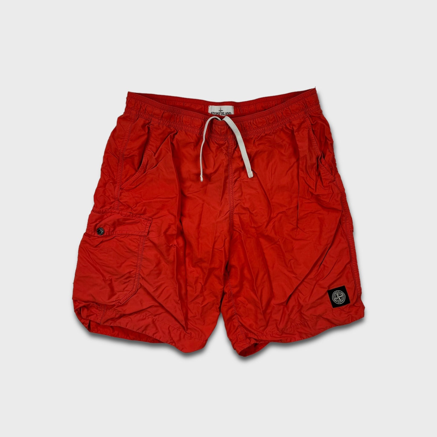 Stone Island Red Swim Shorts L