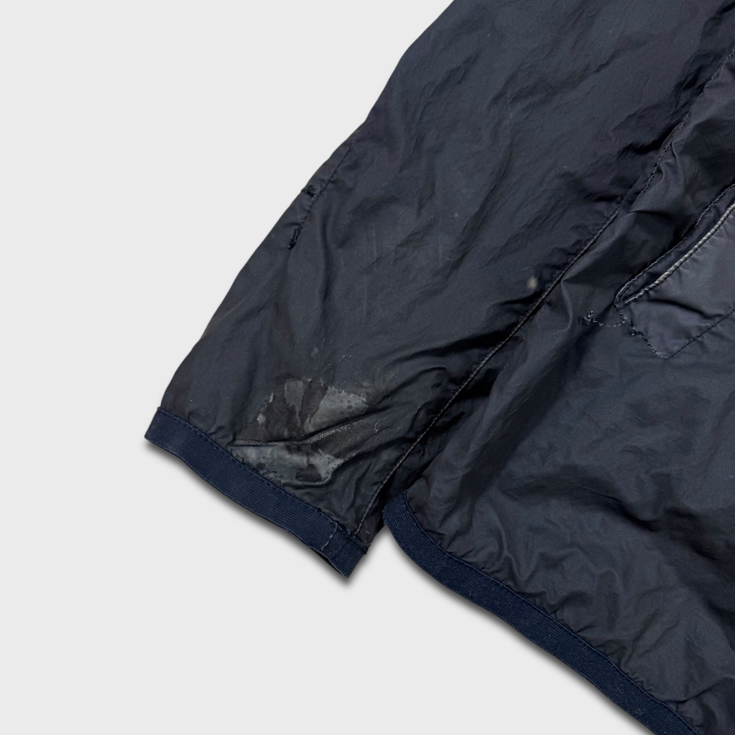 Stone Island Navy Lamy Velour Hooded Jacket M