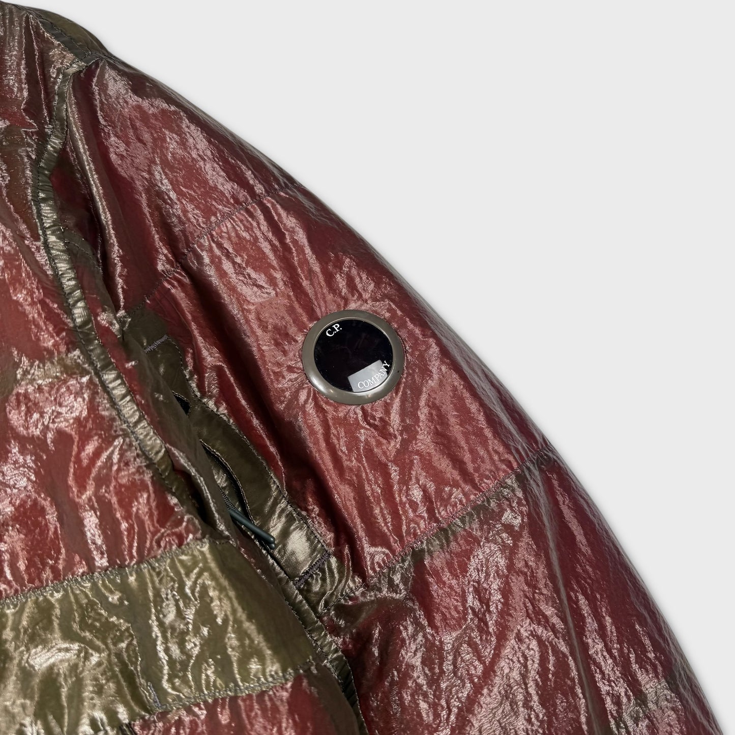 CP Company Burgundy / Green Kan-D Puffer Jacket M