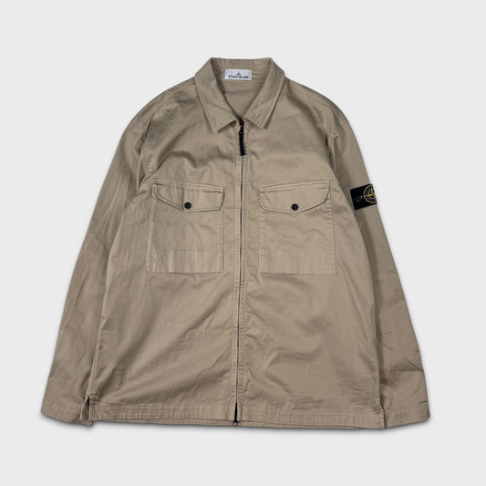 Stone Island Sand Full Zip Overshirt 3XL