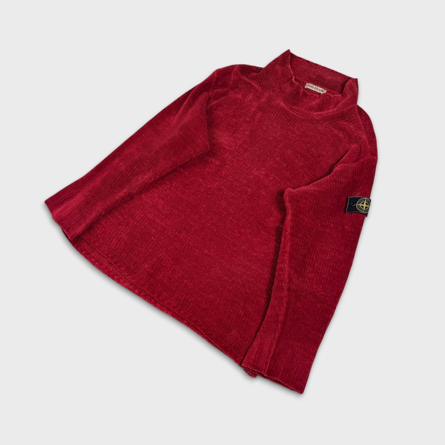 Stone Island 1990’s Chenille Knit Green Edge M