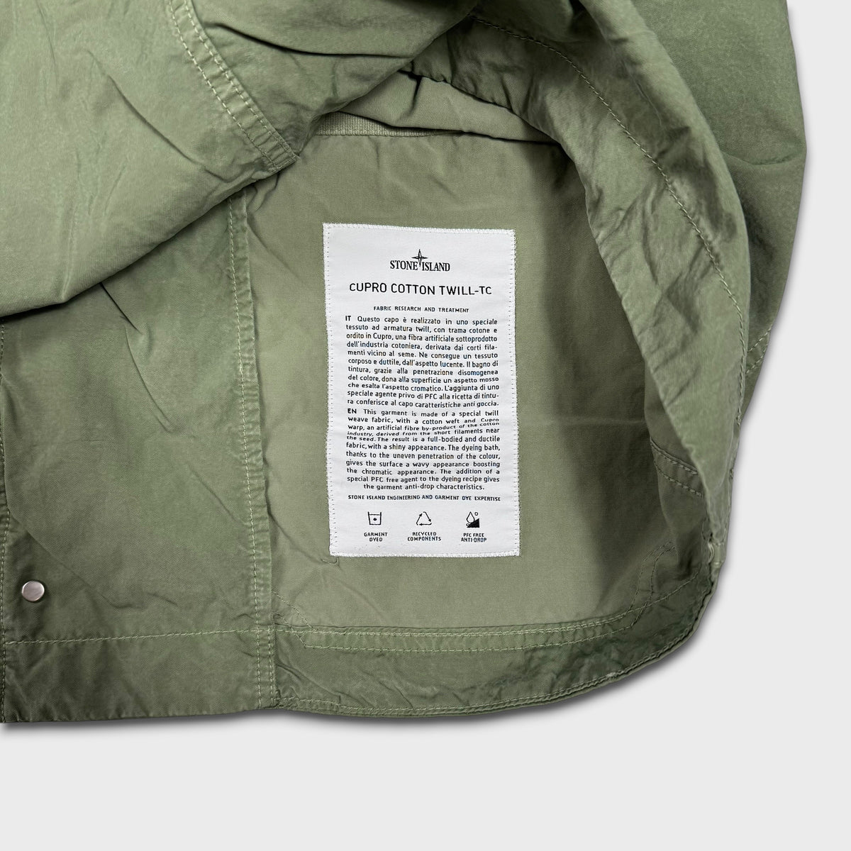 Stone Island Cupro Cotton Twill-TC Jacket XL
