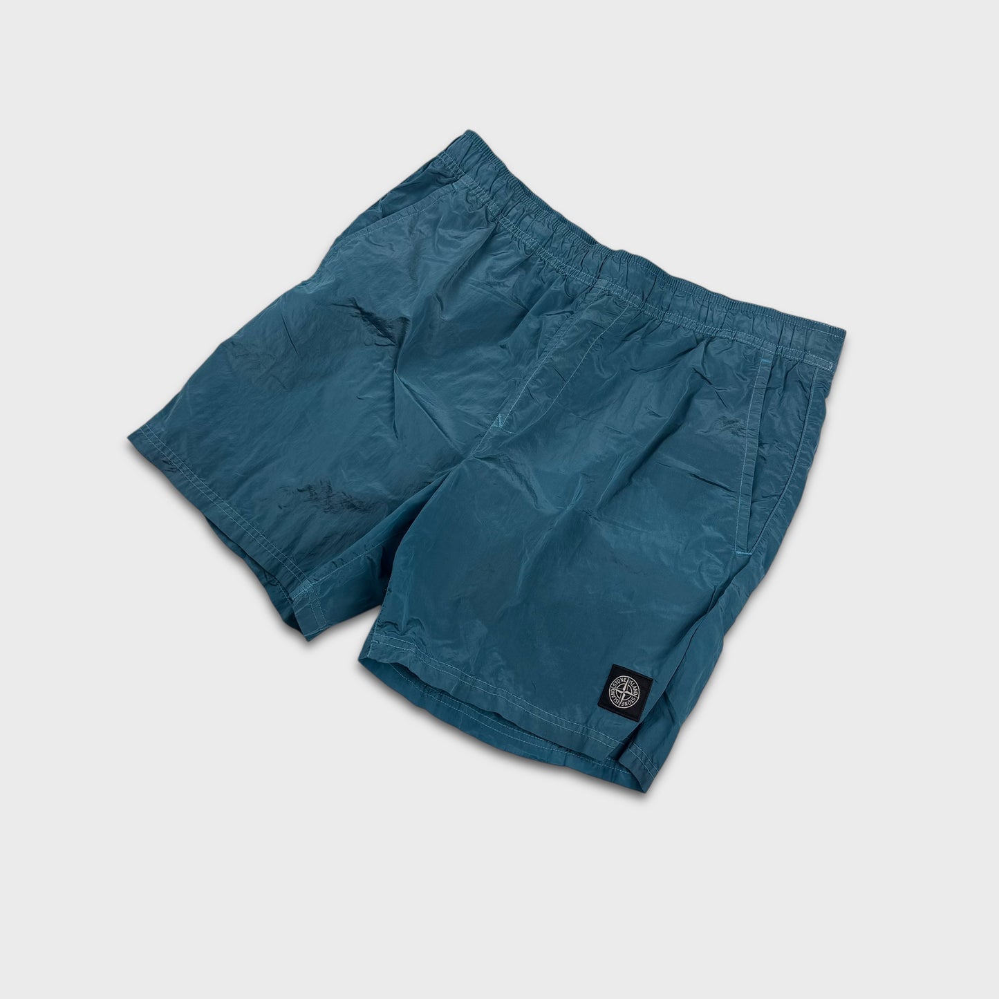 Stone Island Blue Nylon Metal Shorts L