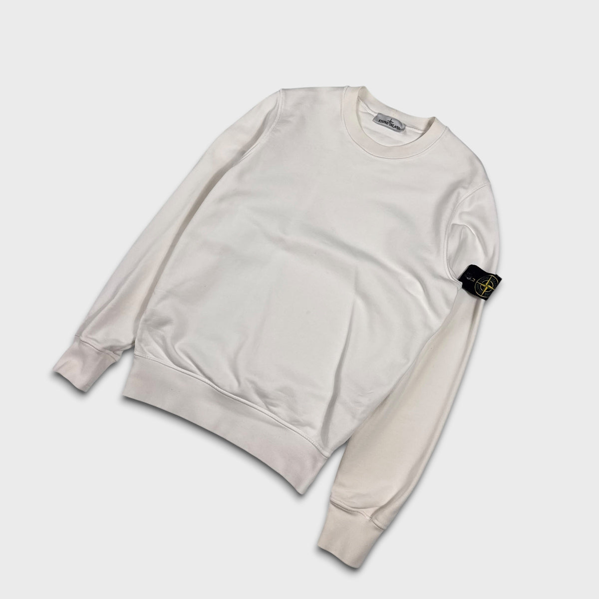 Stone Island White Crewneck S