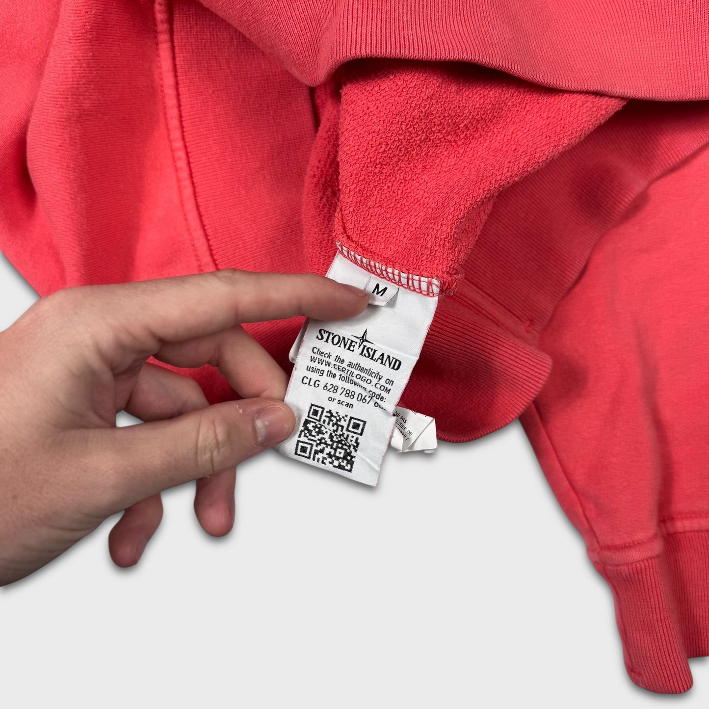 Stone Island Hot Pink Pocket Crewneck M