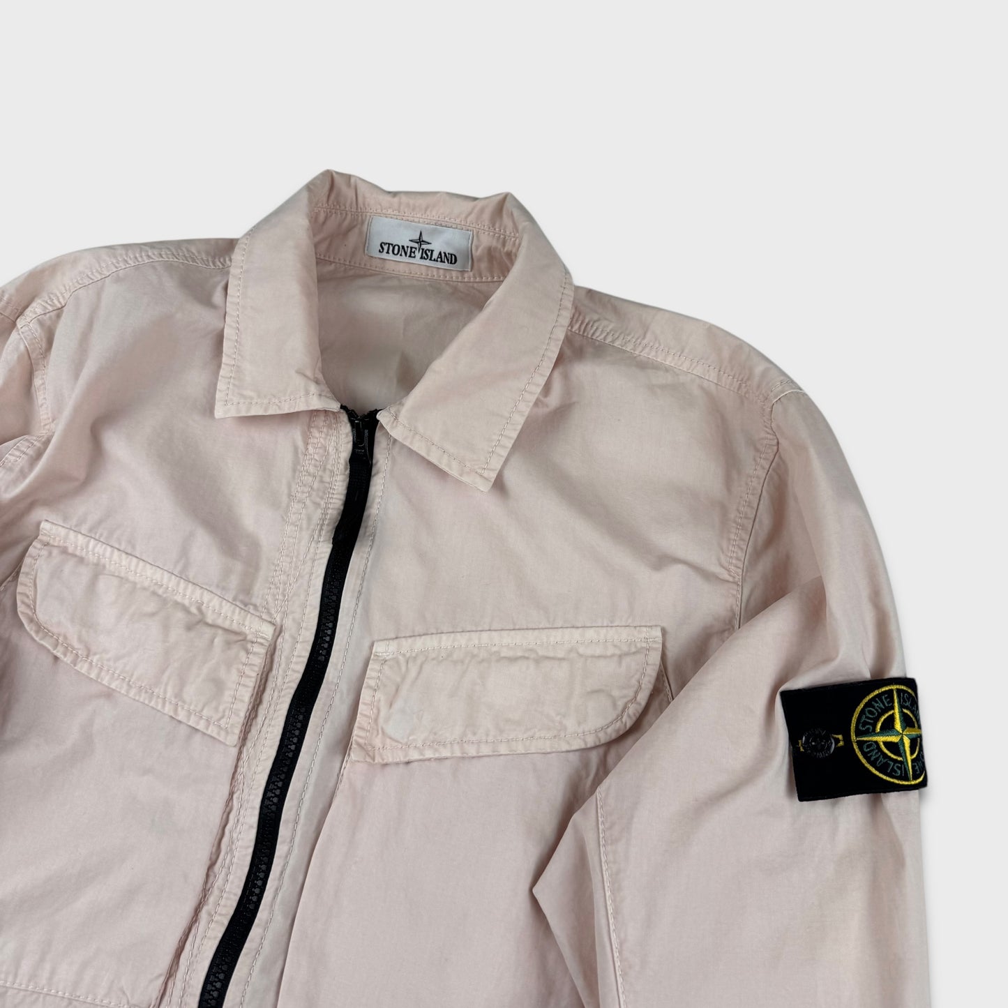 Stone Island Peach Full Zip Overshirt M