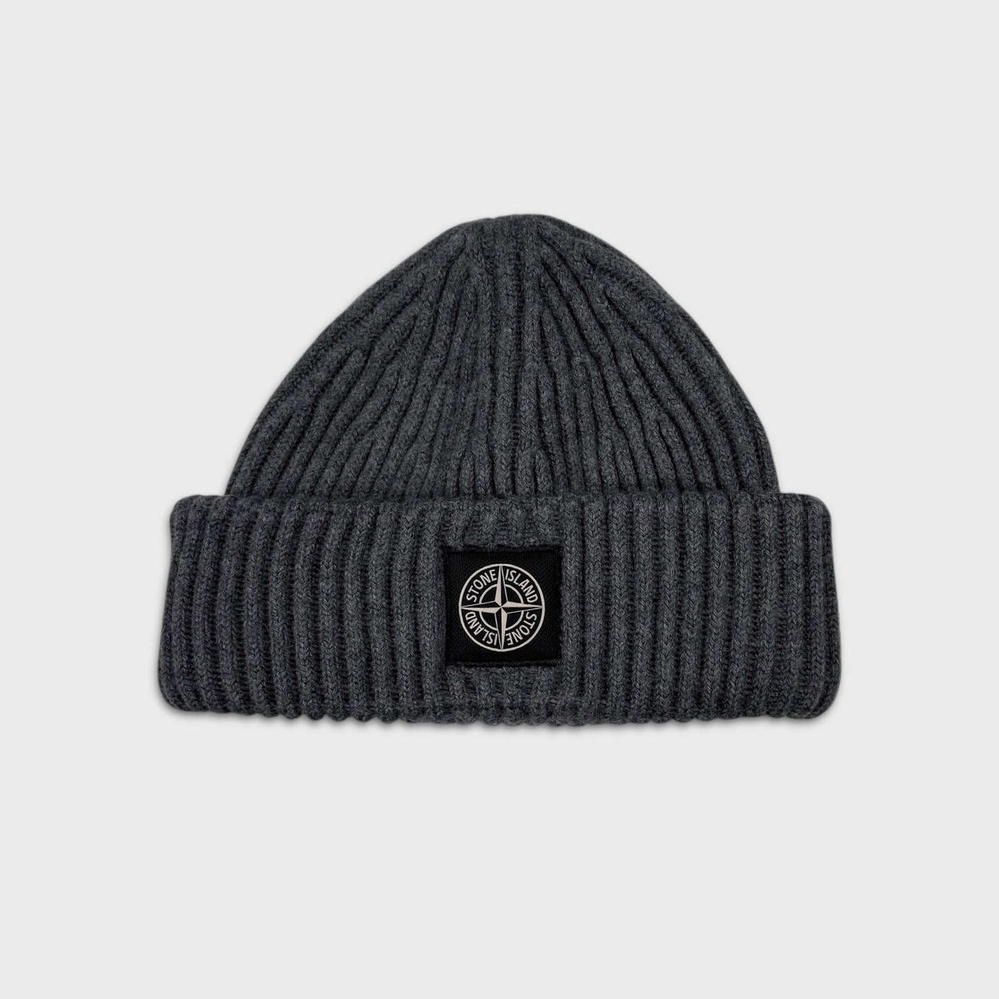Stone Island Grey Chunky Compass Beanie S/M