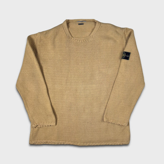 Stone Island ‘98 Yellow Cable Knit XXL