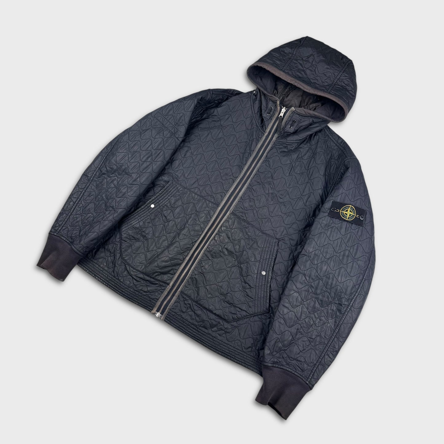 Stone Island Reversible 00’s Patterned Navy Jacket XXL