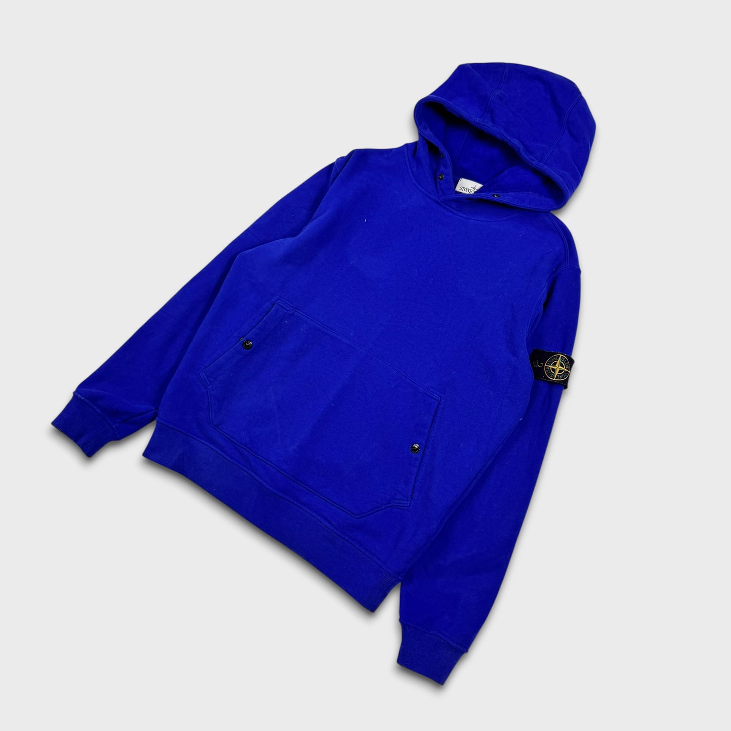Stone Island Royal Blue Pullover Hoodie M