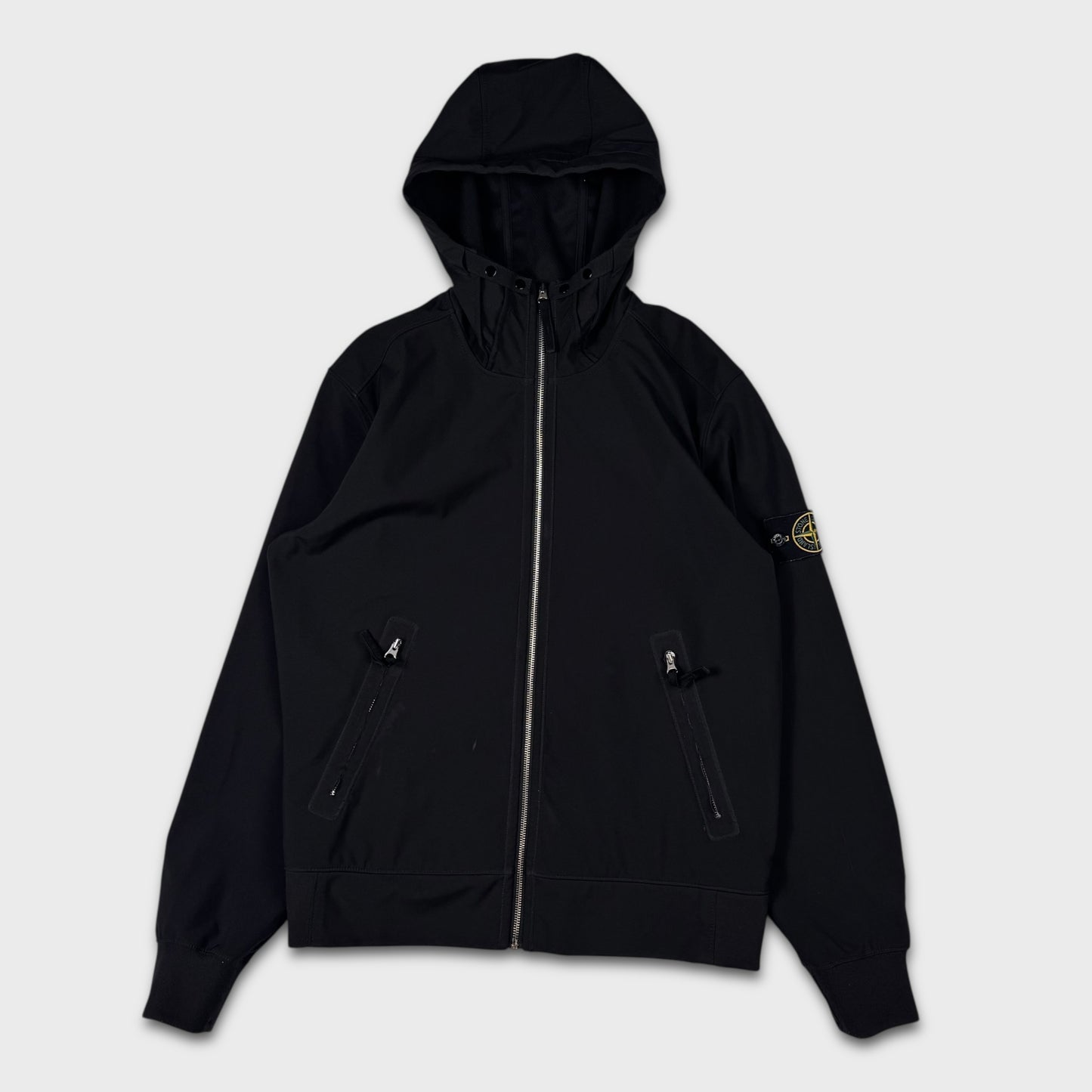 Stone Island Black Soft Shell-R Jacket L