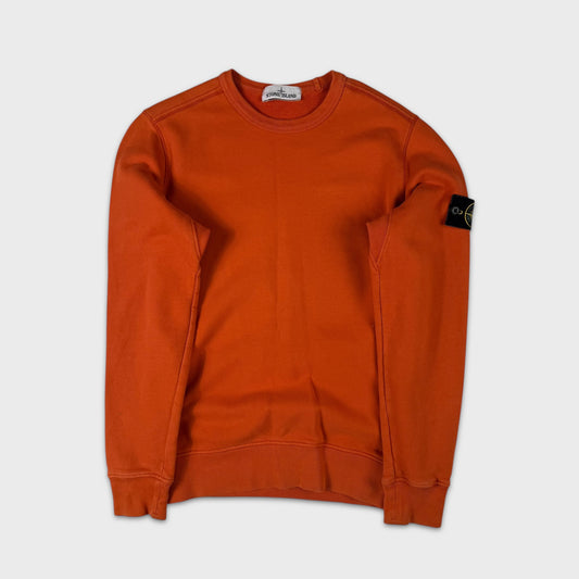Stone Island Orange Crewneck Sweatshirt S