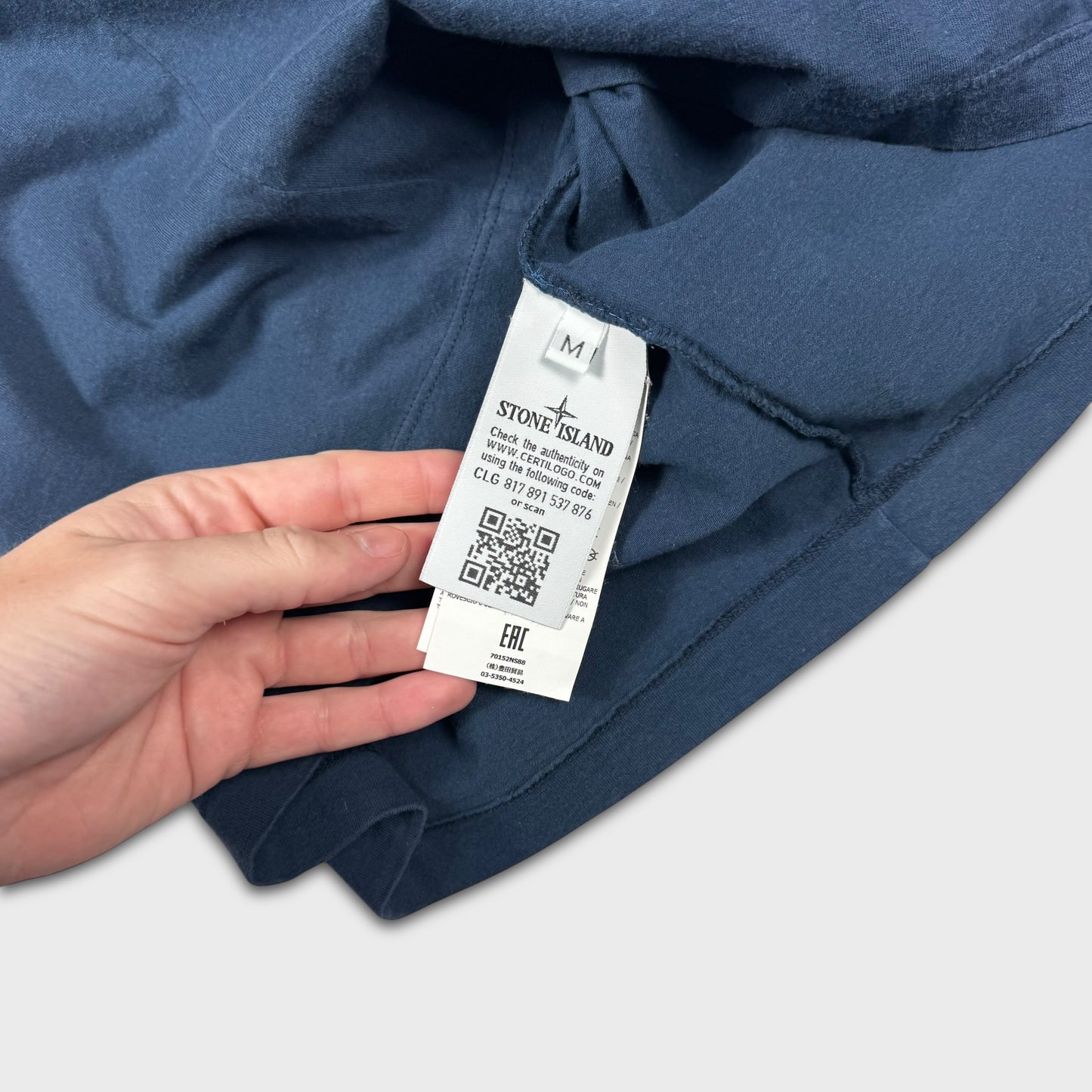 Stone Island Navy Reflective T-Shirt M