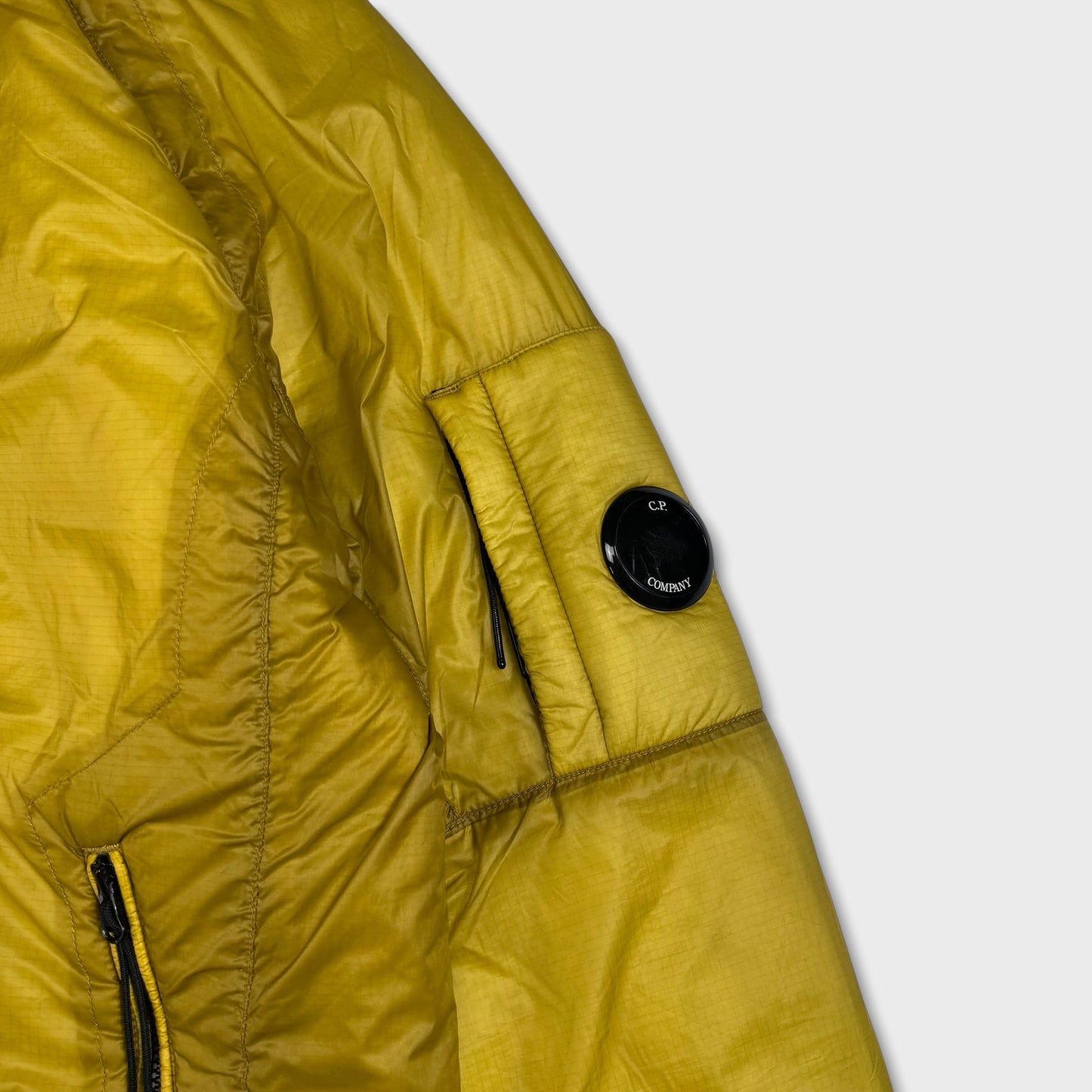 CP Company Yellow Outline Quilted Lens Jacket S