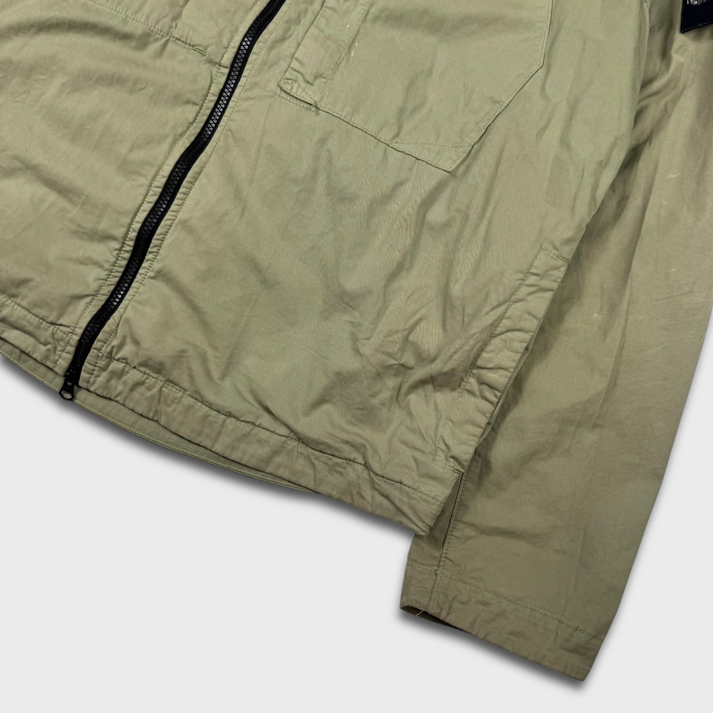 Stone Island Olive Supima Cotton Twill Stretch-TC Jacket XL