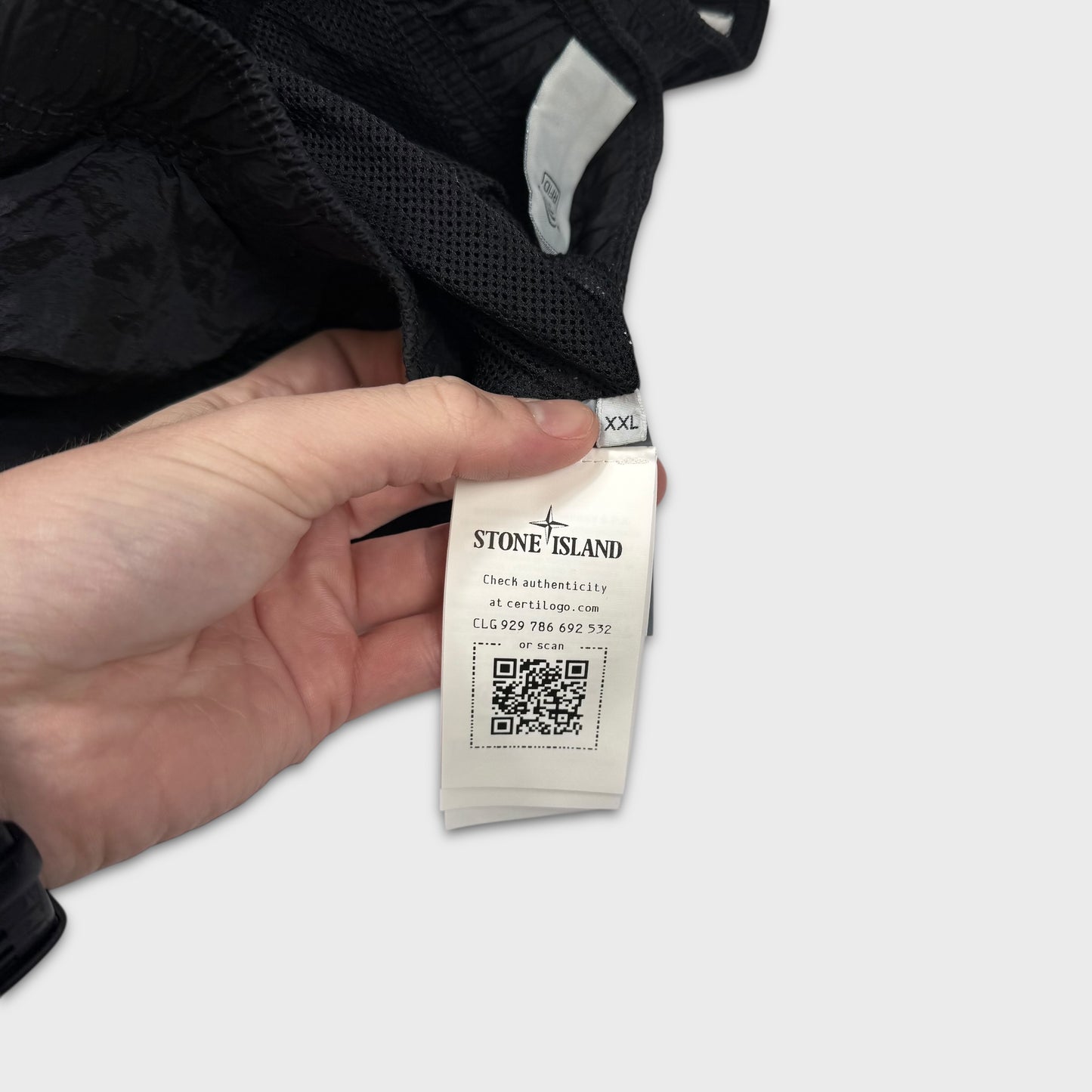 Stone Island Black Nylon Metal Shorts XXL