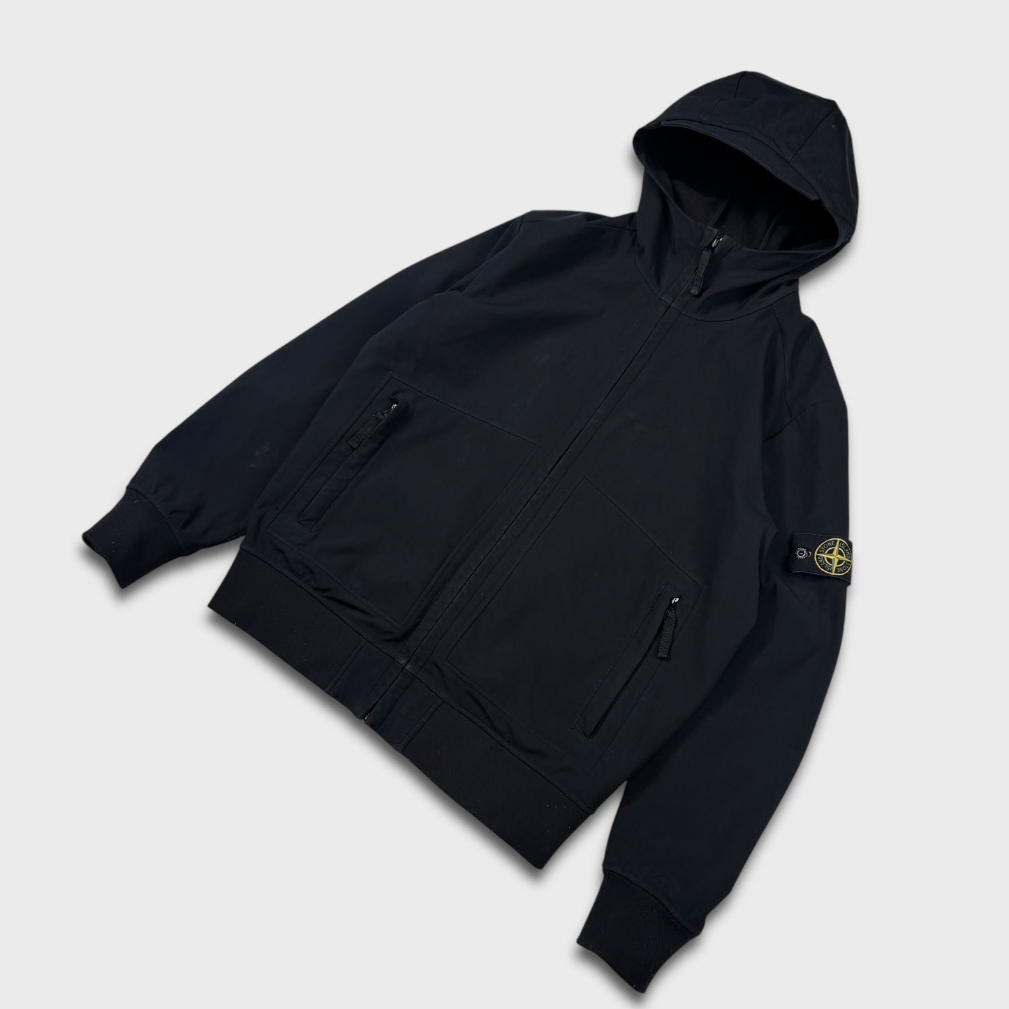 Stone Island Black Soft Shell-R Jacket XL