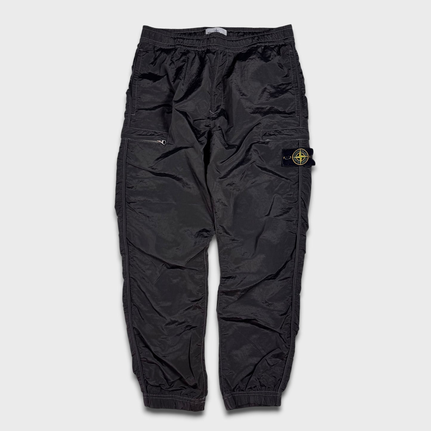 Stone Island Charcoal Nylon Metal Cargo Pants W34