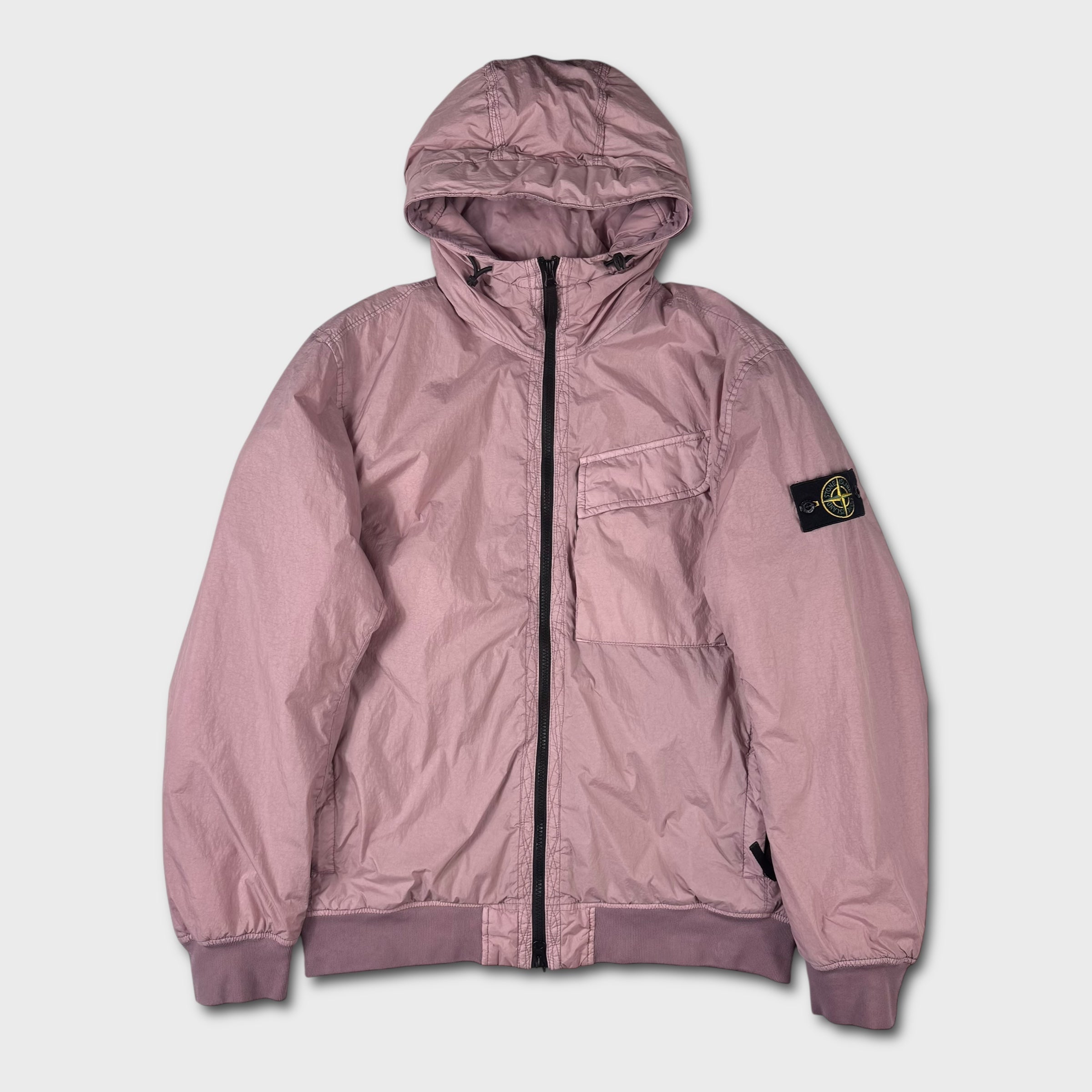 Stone Island Pink Garment Dyed Crinkle Reps R-NY Primaloft Jacket