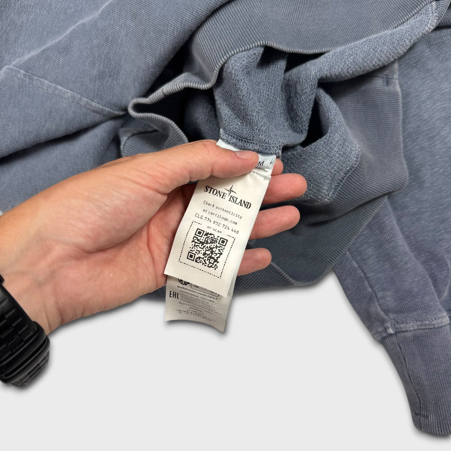 Stone Island Washed Blue Crewneck M