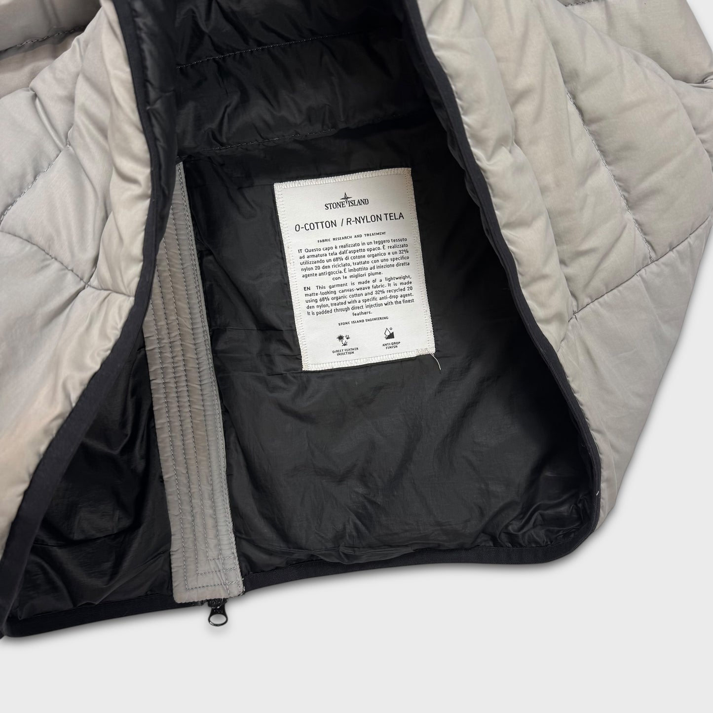 Stone Island Grey O-Cotton R-Nylon Tela Jacket XL