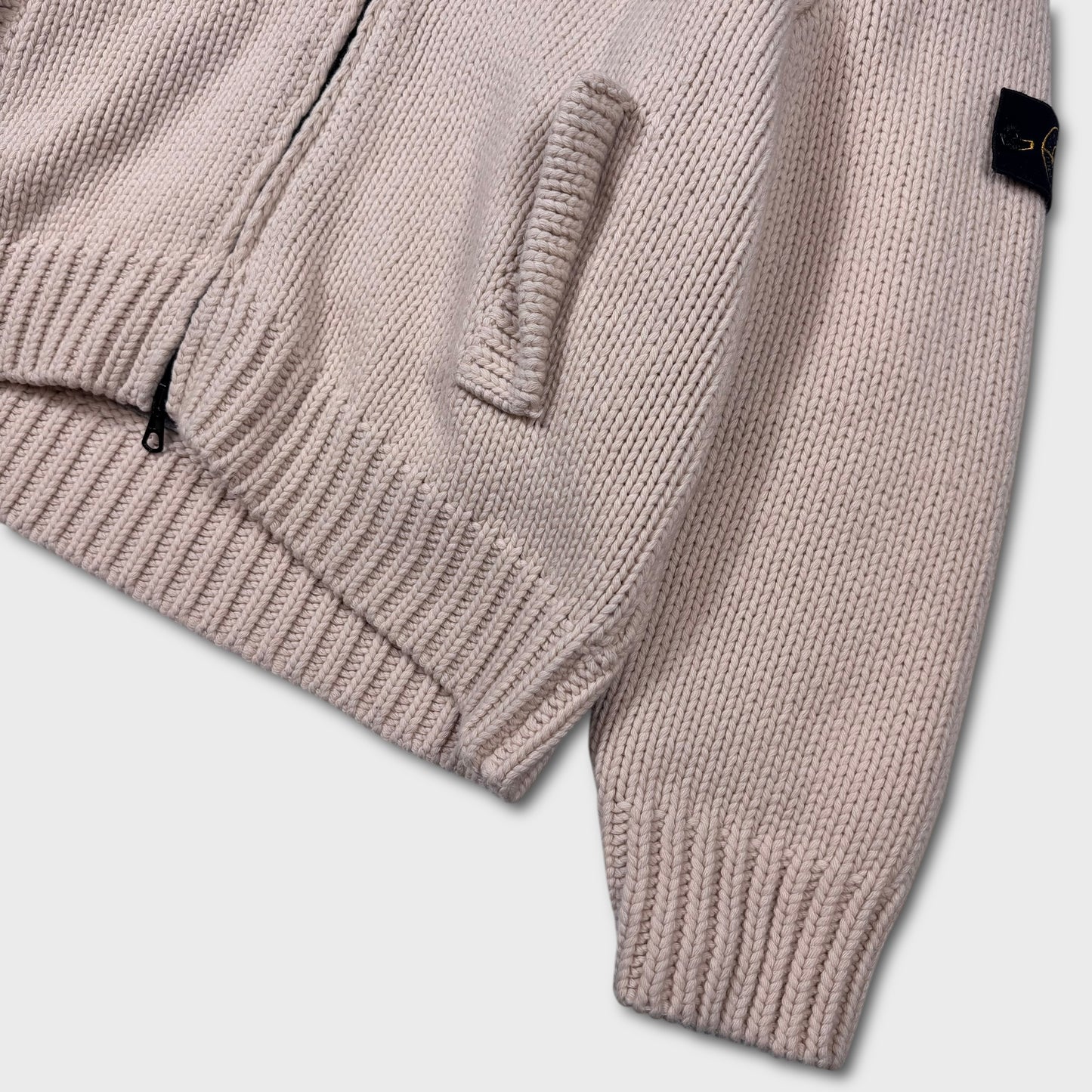 Stone Island AW2003 Heavyweight Dutch Rope Knit Liner Jacket XXL