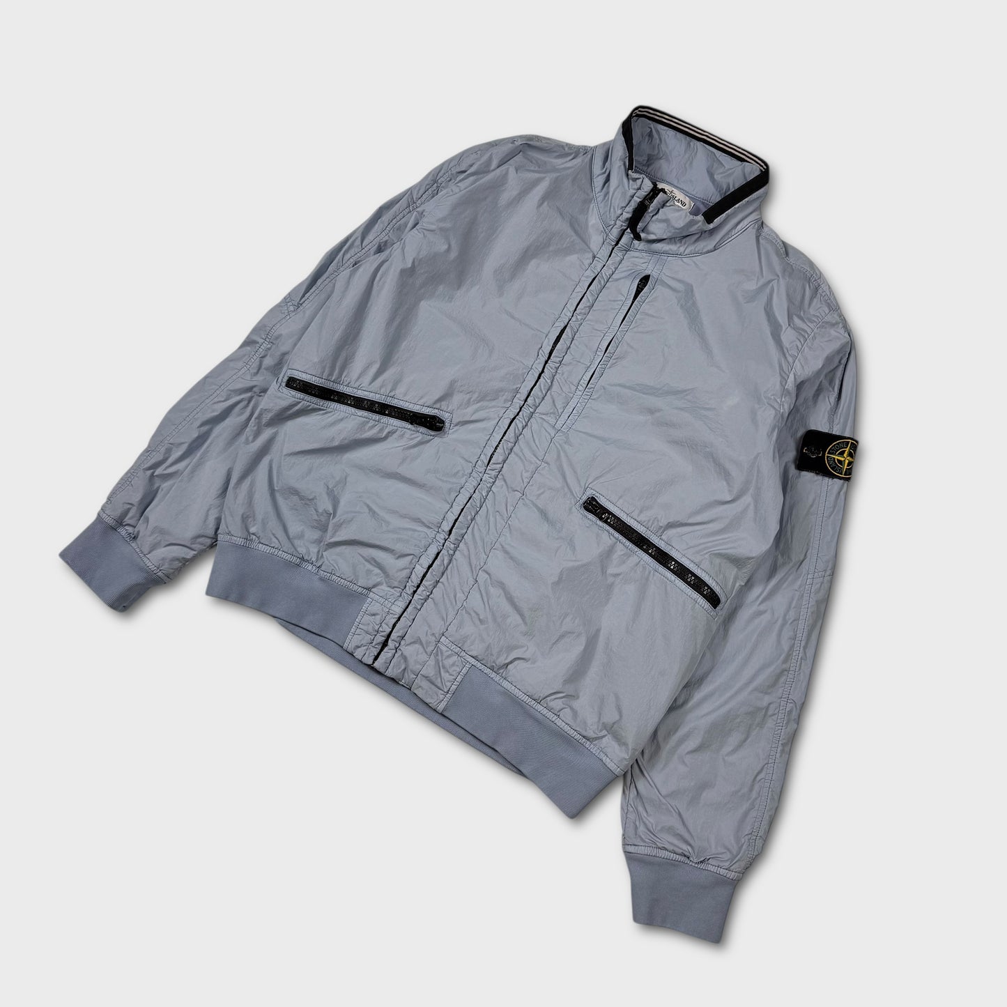Stone Island Baby Blue Crinkle Reps NY Jacket XL