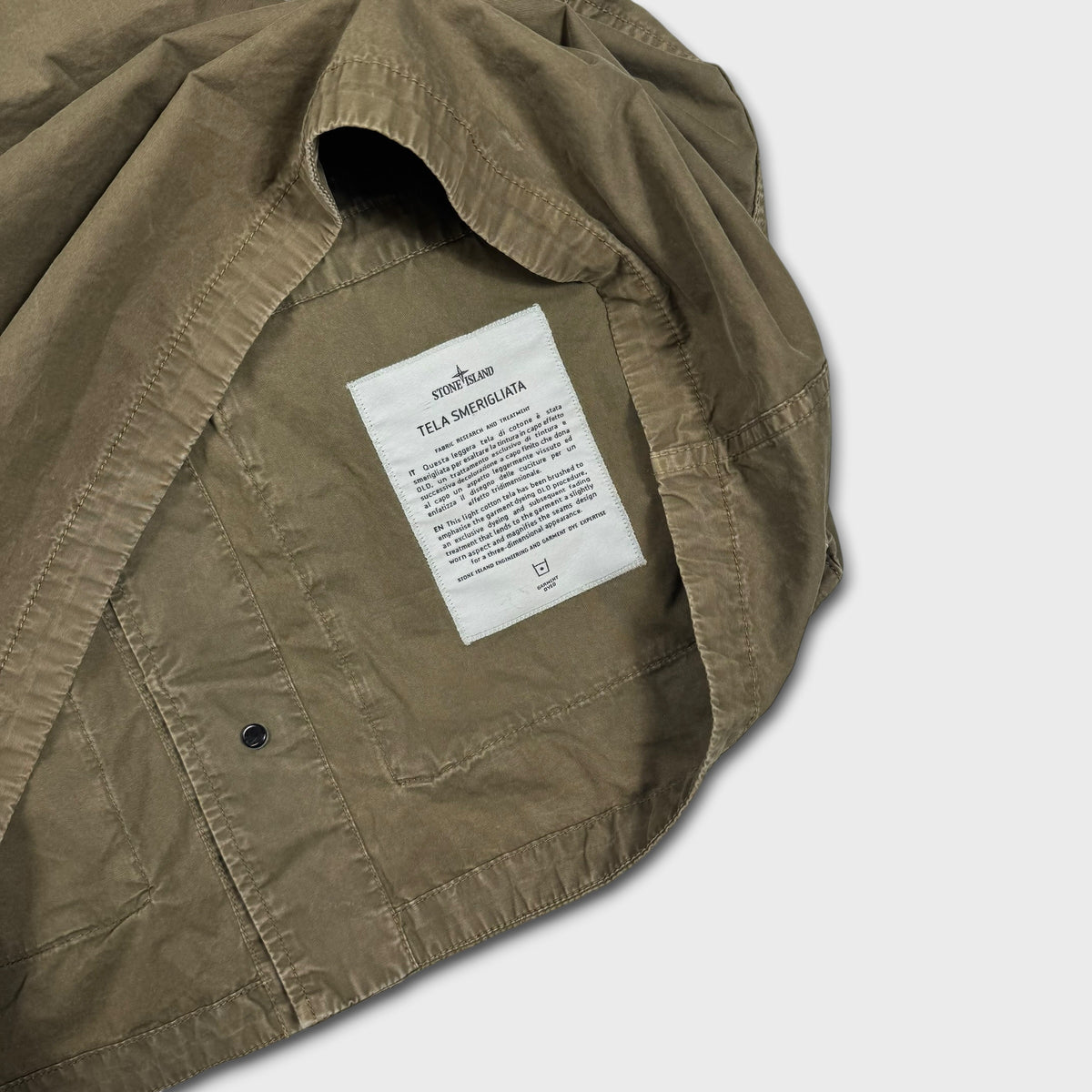 Stone Island Khaki Tela Smerigliata Jacket L