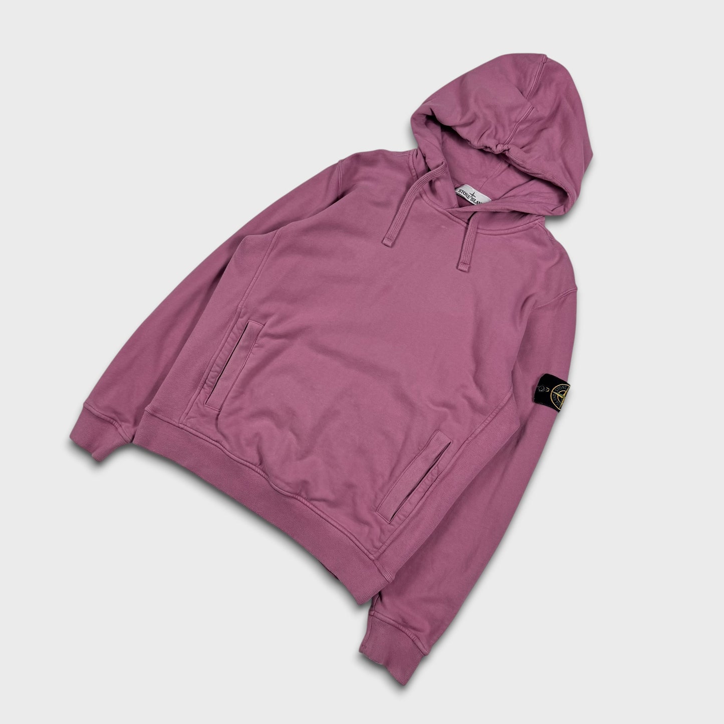 Stone Island Pink Pullover Hoodie L