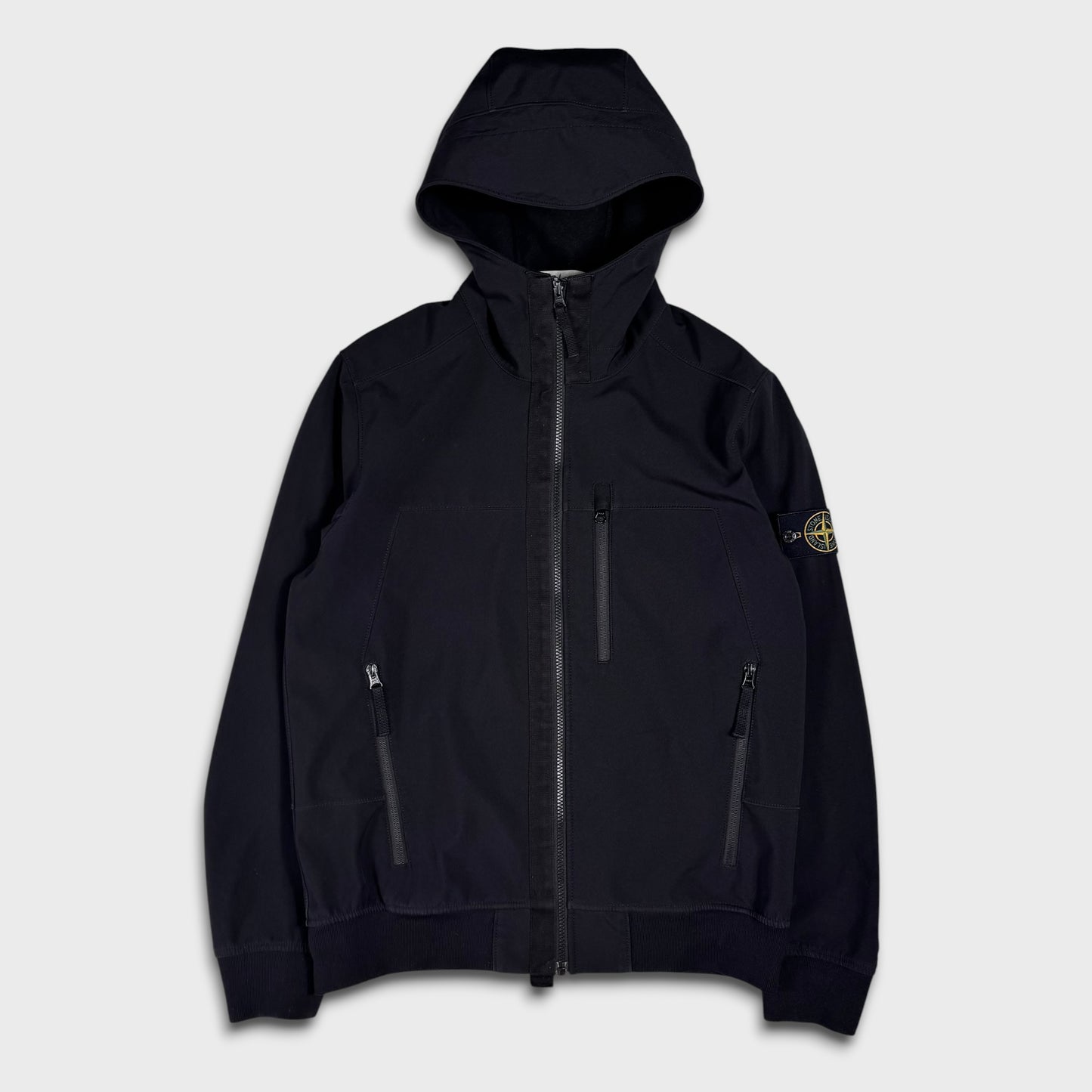 Stone Island Black Soft Shell-R Jacket L
