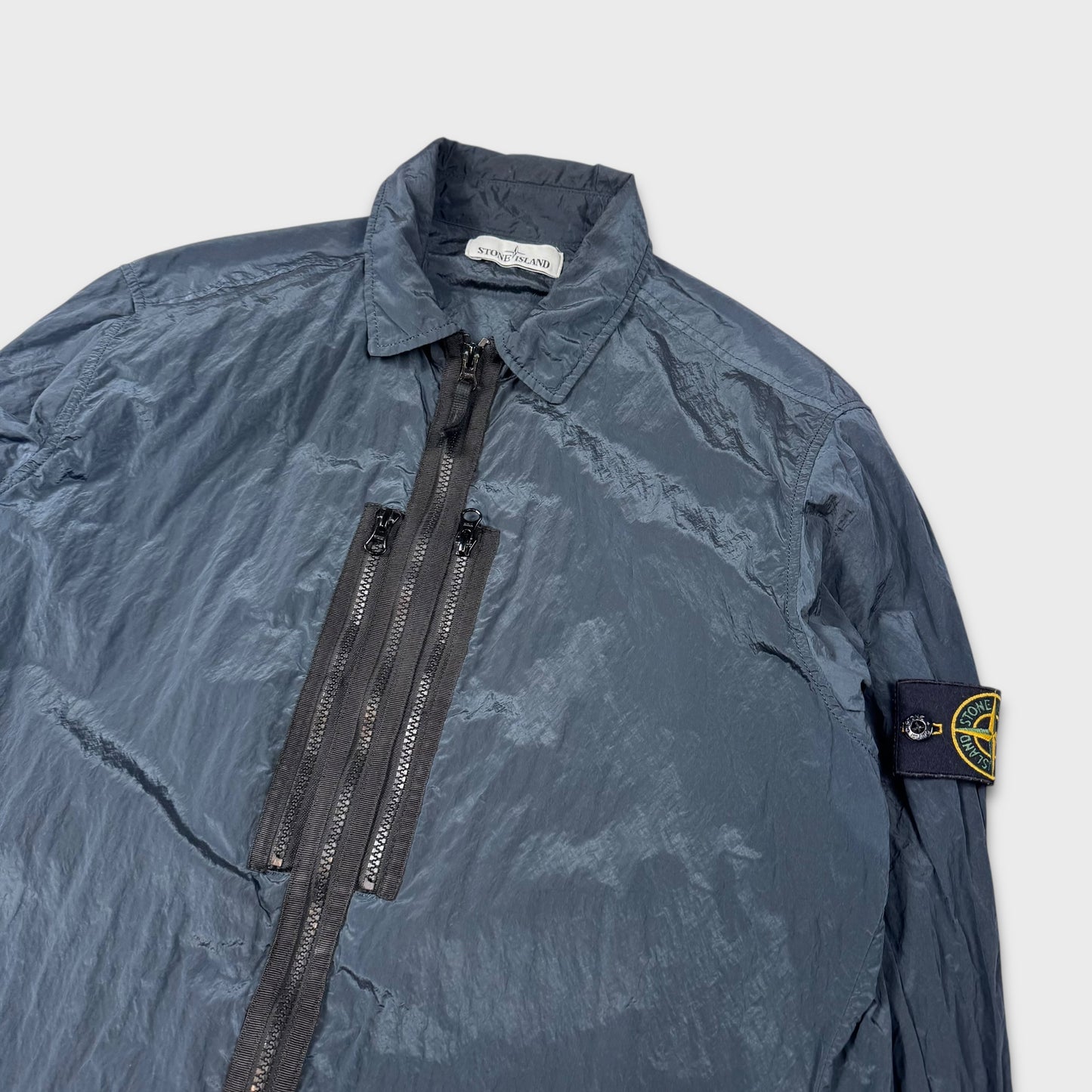 Stone Island Navy Nylon Metal Overshirt XL