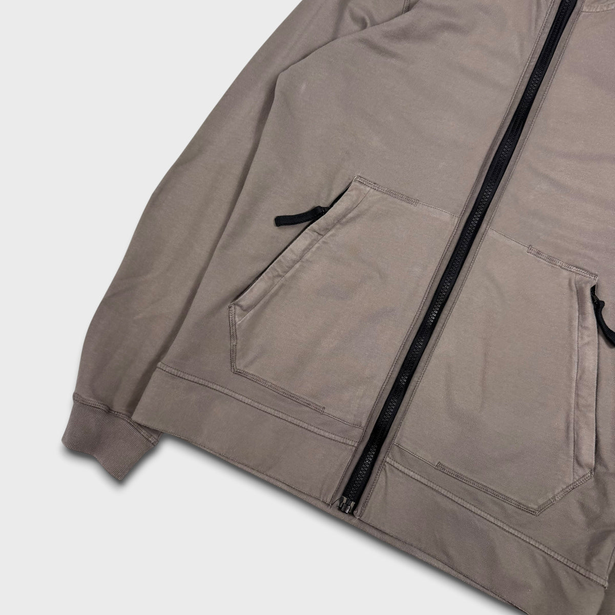 Stone Island Grey Full Zip Hoodie M