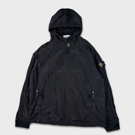 Stone Island Black Nylon Metal Pullover Smock Jacket XXL