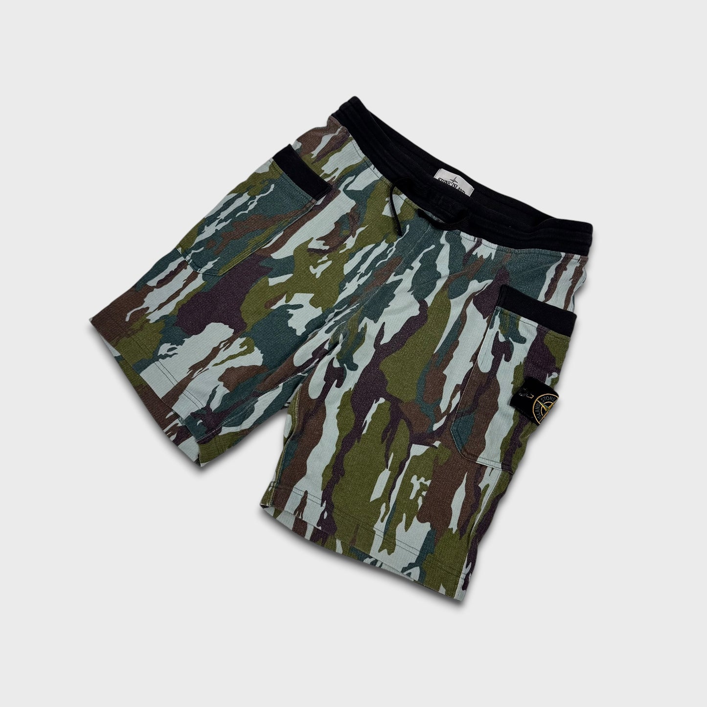 Stone Island Flowing Camo Cotton Shorts M