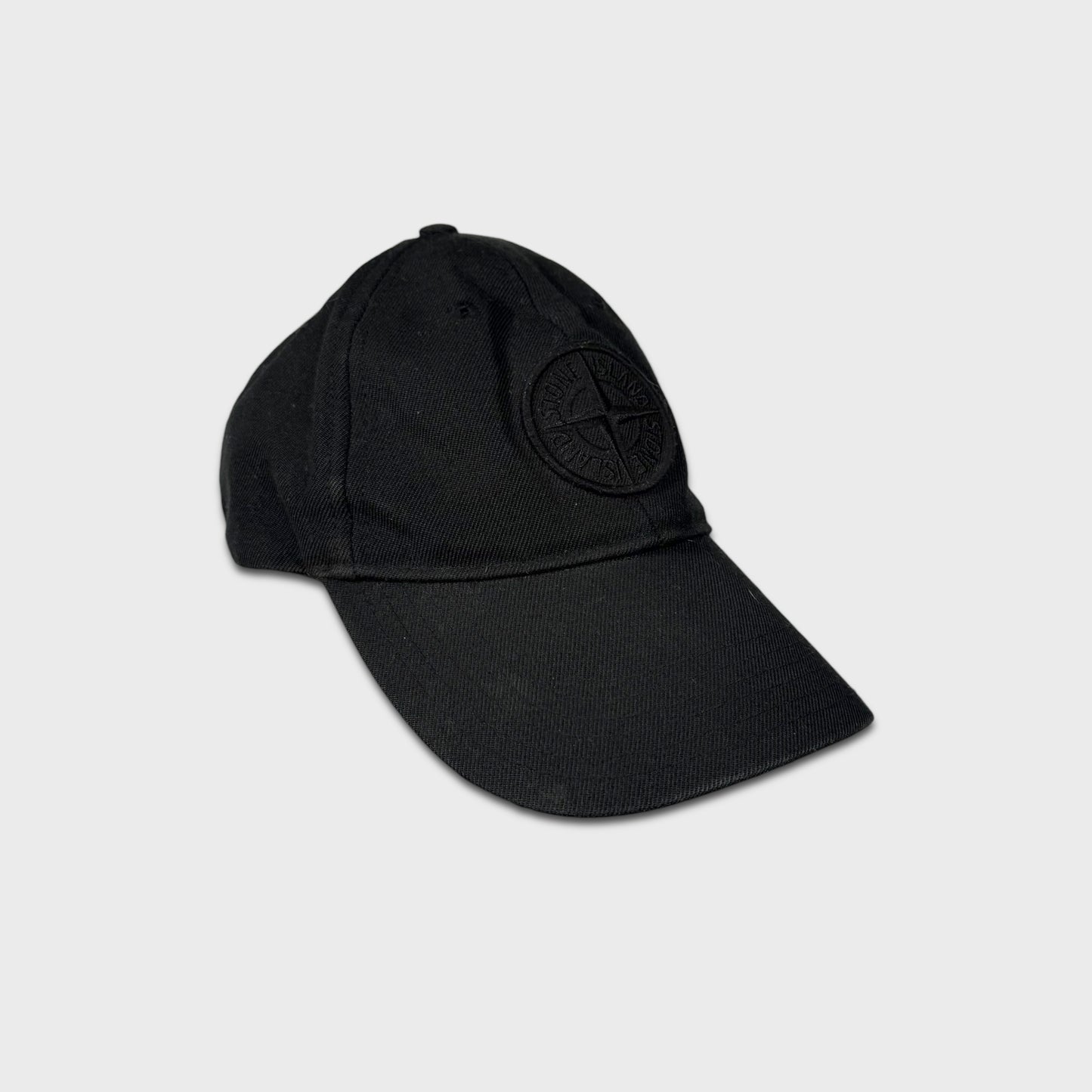 Stone Island Black Cotton Cap L