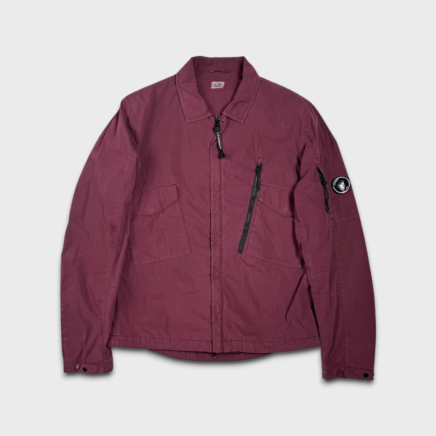 CP Company Burgundy 50 Fili Lens Overshirt Jacket L