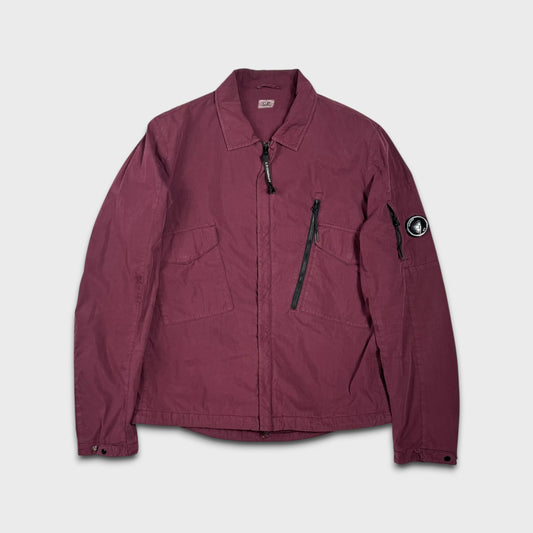 CP Company Burgundy 50 Fili Lens Overshirt Jacket L
