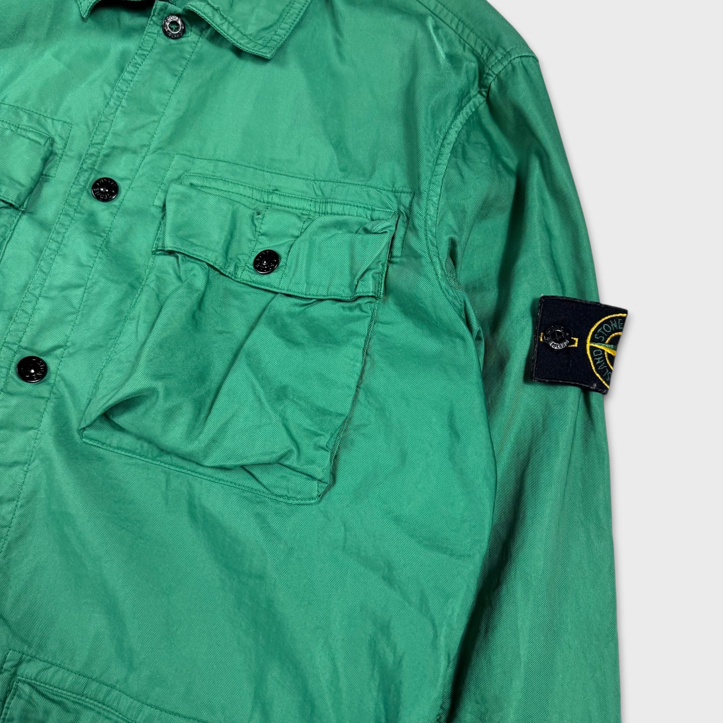 Stone Island Green Multipocket Overshirt Jacket L