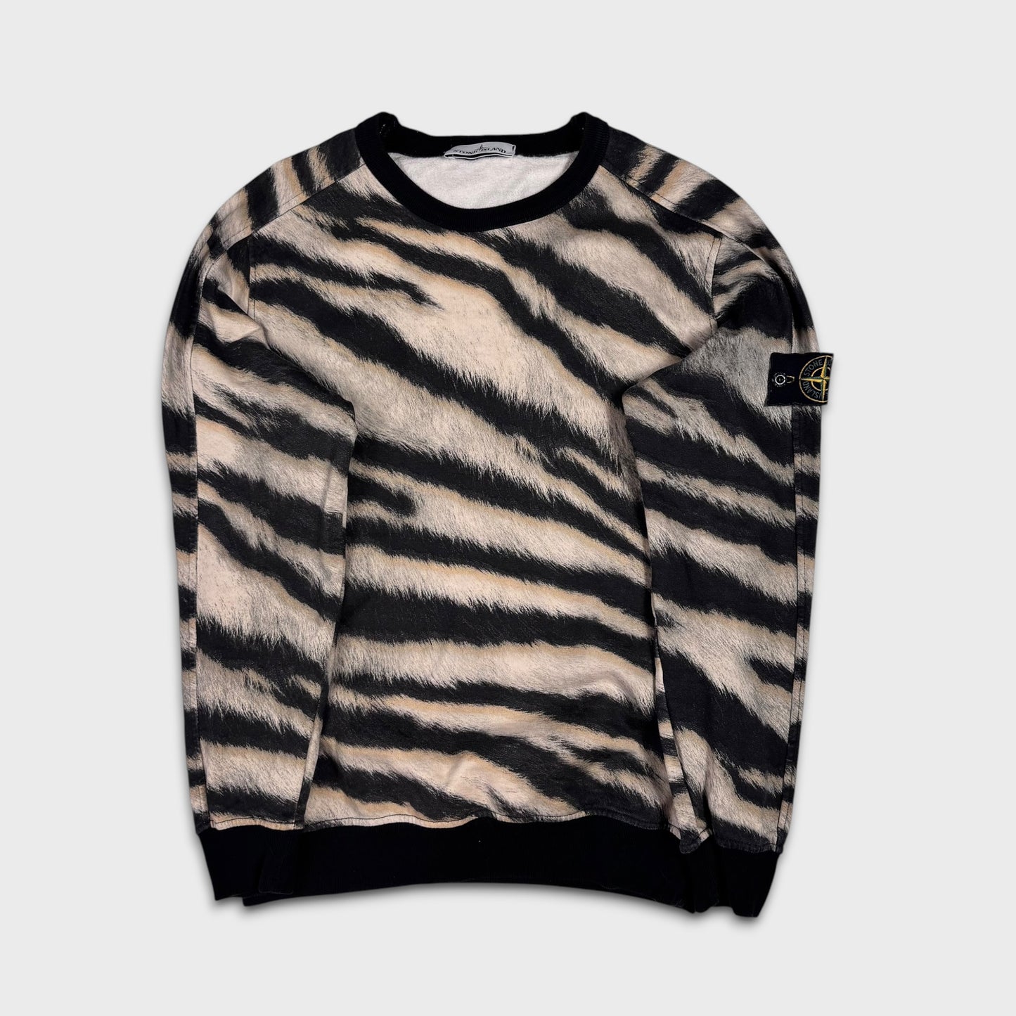 Stone Island White Tiger Crewneck Sweatshirt L
