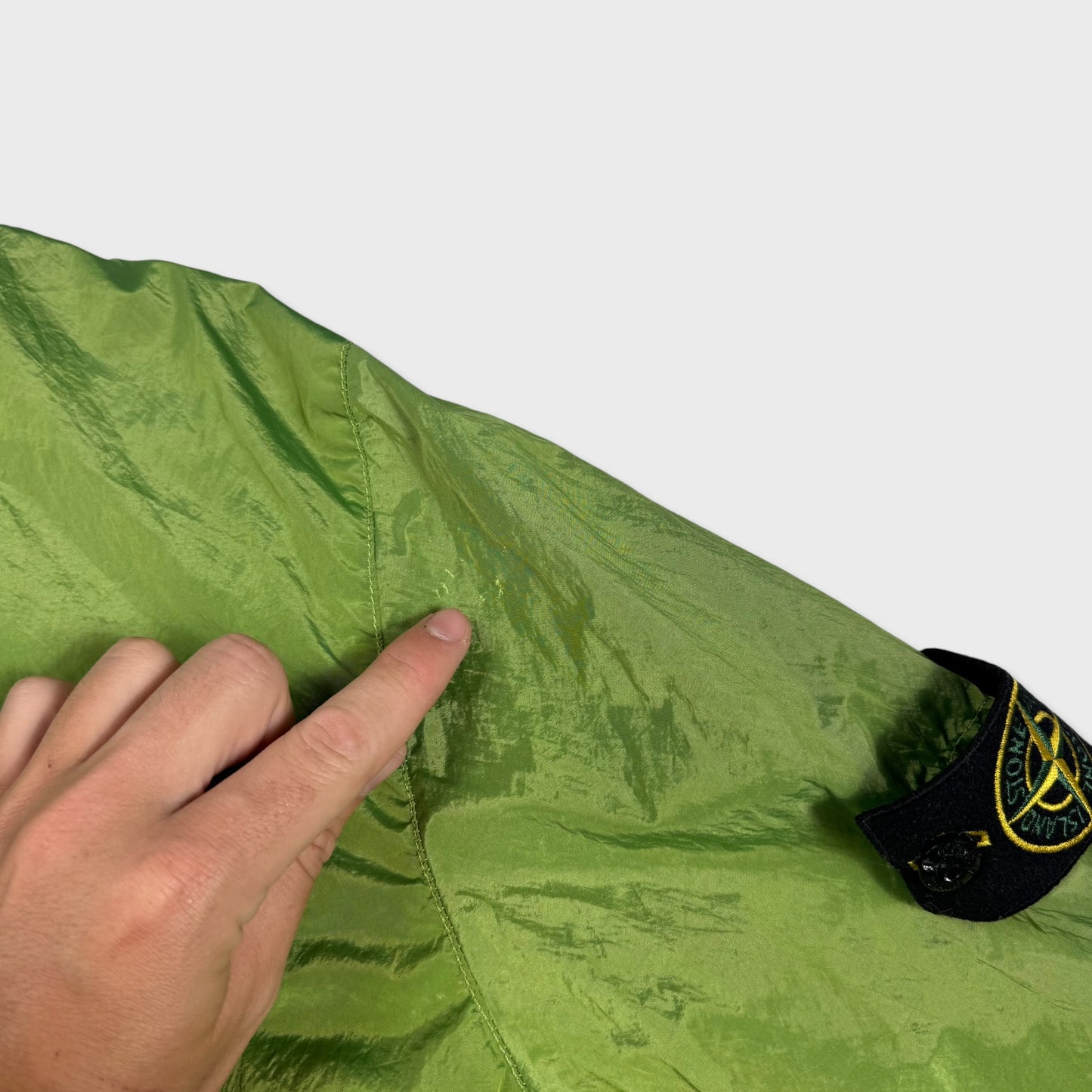 Stone Island Lime Green Nylon Metal Jacket XXL