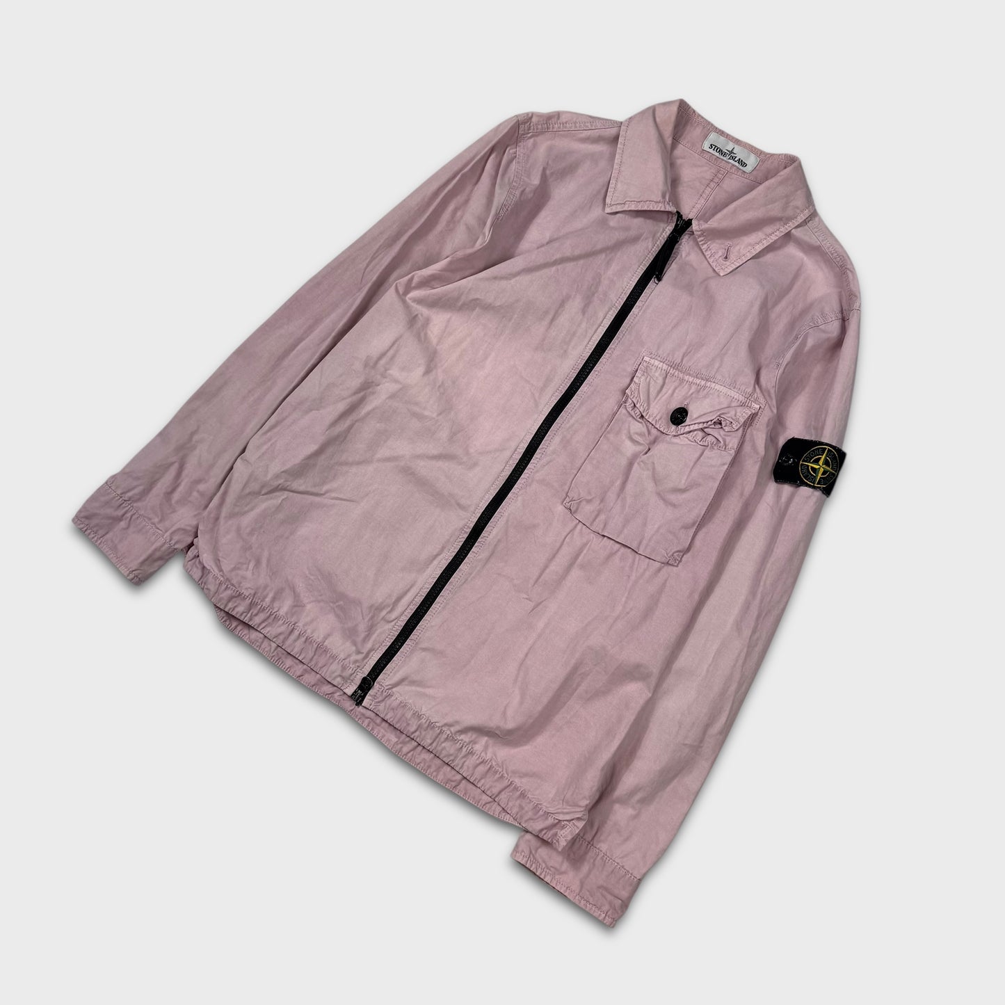 Stone Island Dusty Pink Full Zip Overshirt M