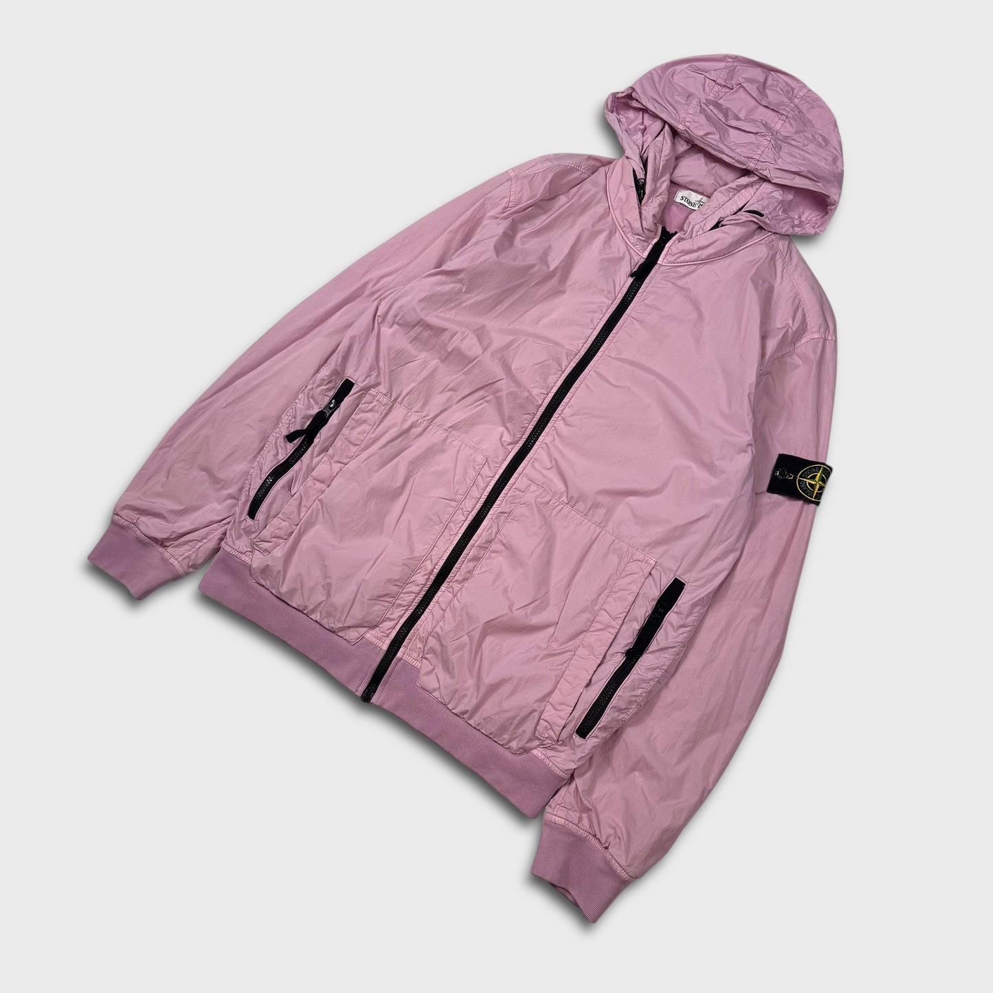 Stone Island Bubblegum Pink Crinkle Reps NY Jacket L
