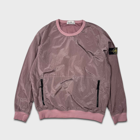 Stone Island Pink Nylon Metal Crewneck L