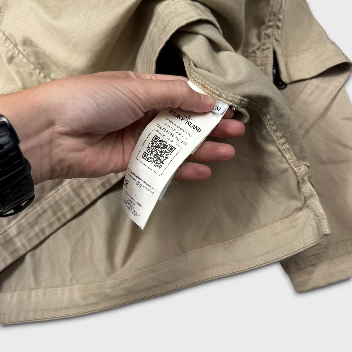 Stone Island Sand Full Zip Overshirt 3XL