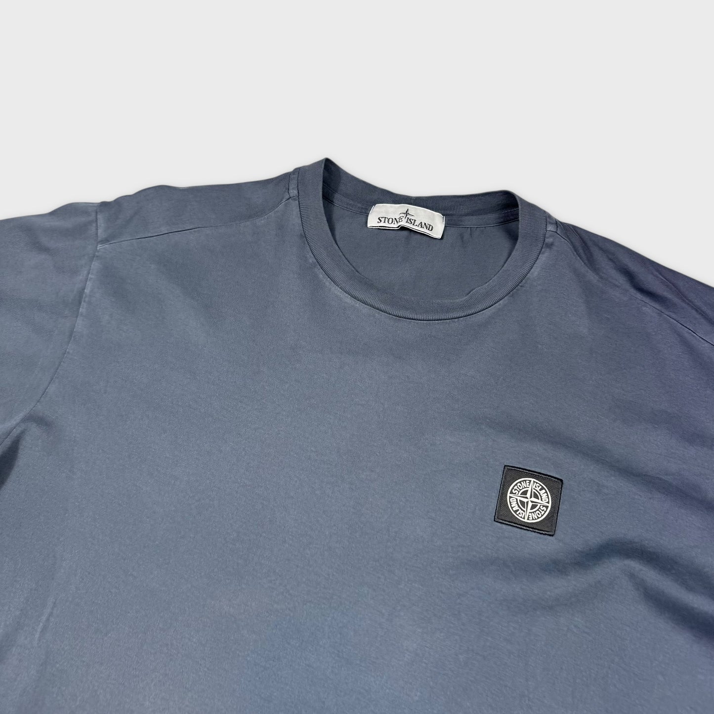 Stone Island Grey Compass Logo T-Shirt XL