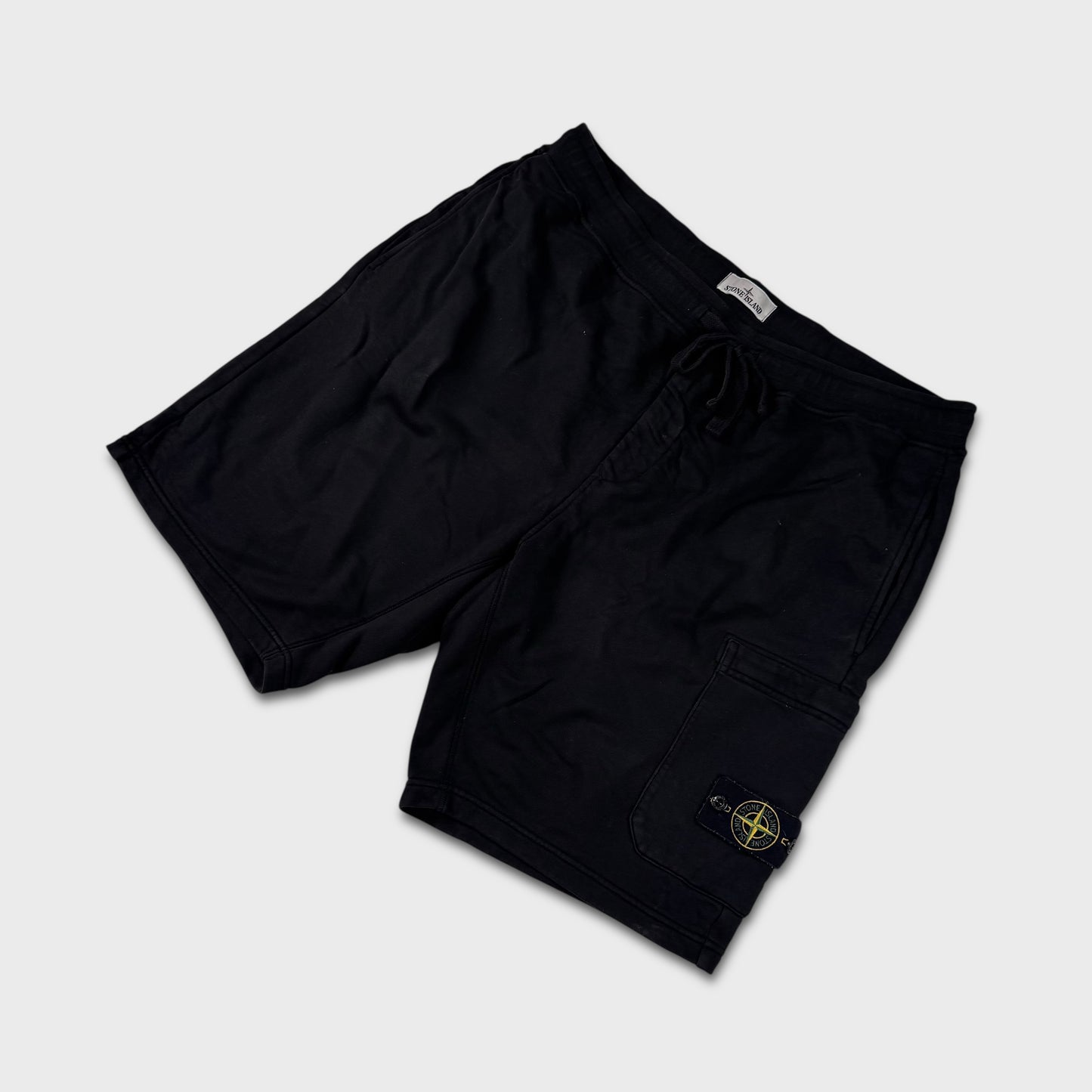 Stone Island Black Cotton Shorts 3XL
