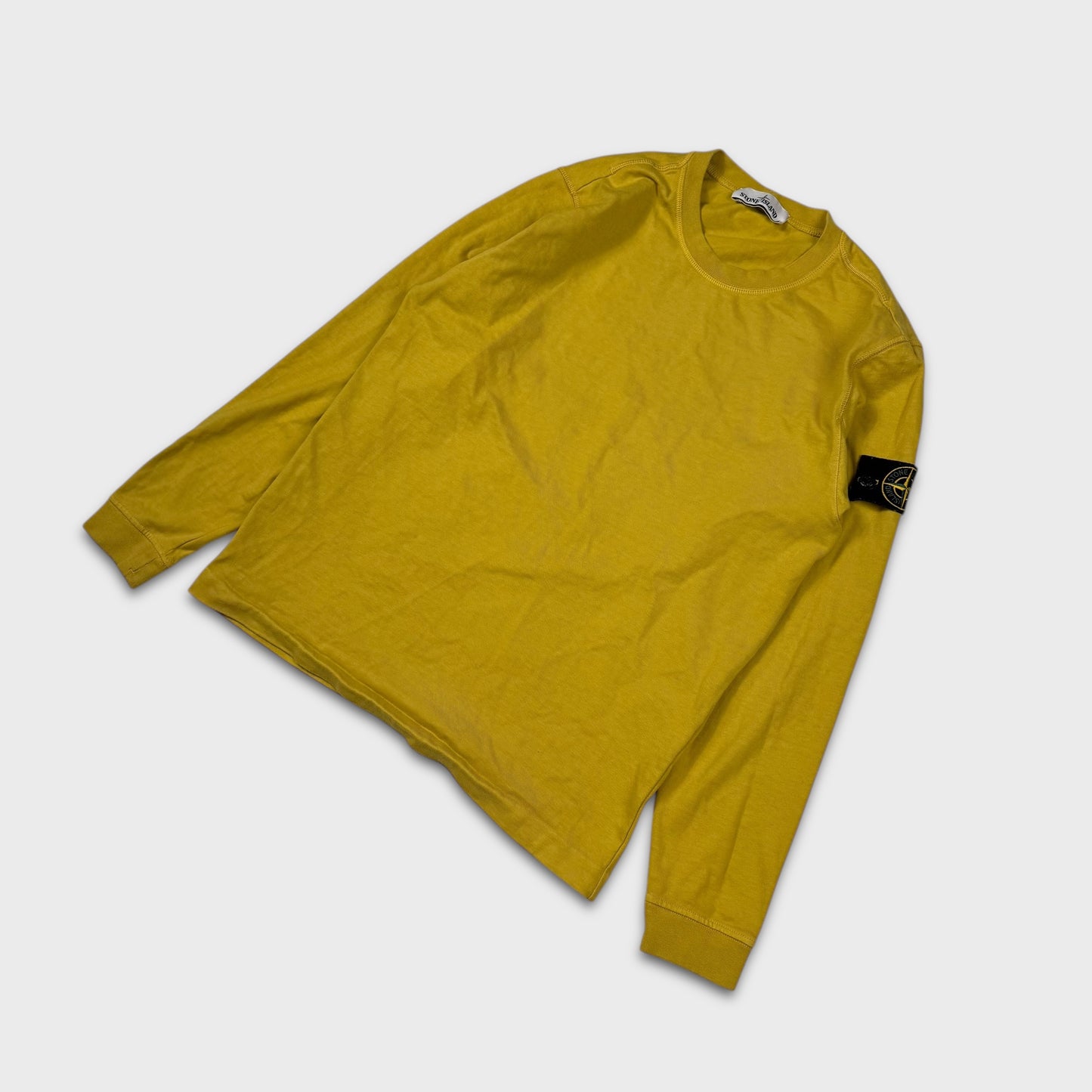 Stone Island Yellow Lightweight Crewneck S